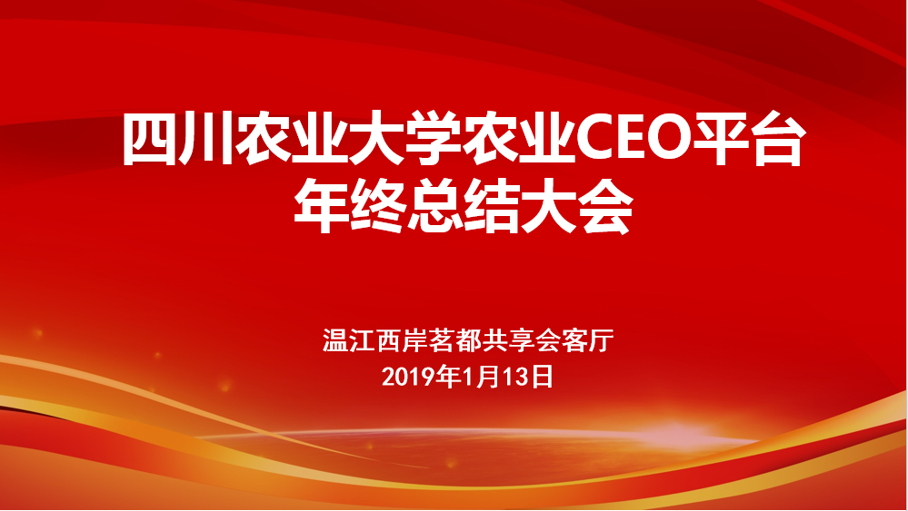 不忘初心 砥礪前行 農業(yè)CEO平臺年終總結會順利召開